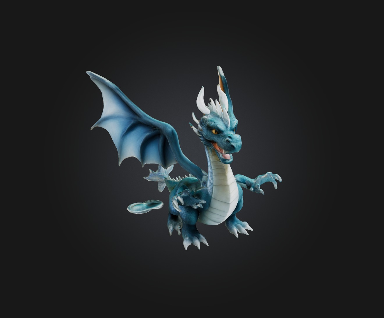 Dragon Low-poly 3D model_3