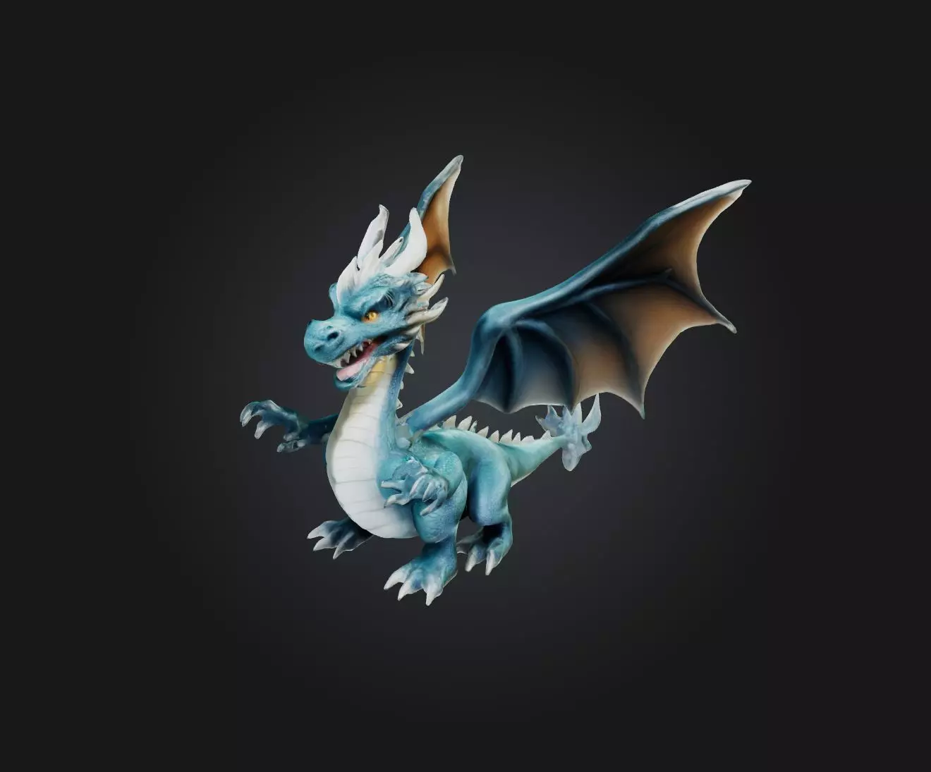 Dragon Low-poly 3D model_0