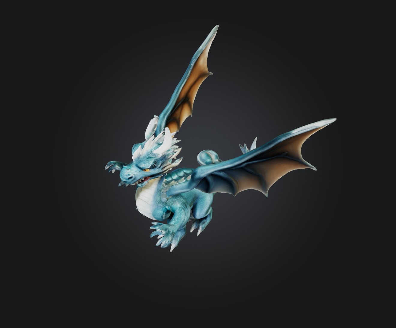 Dragon Low-poly 3D model_7