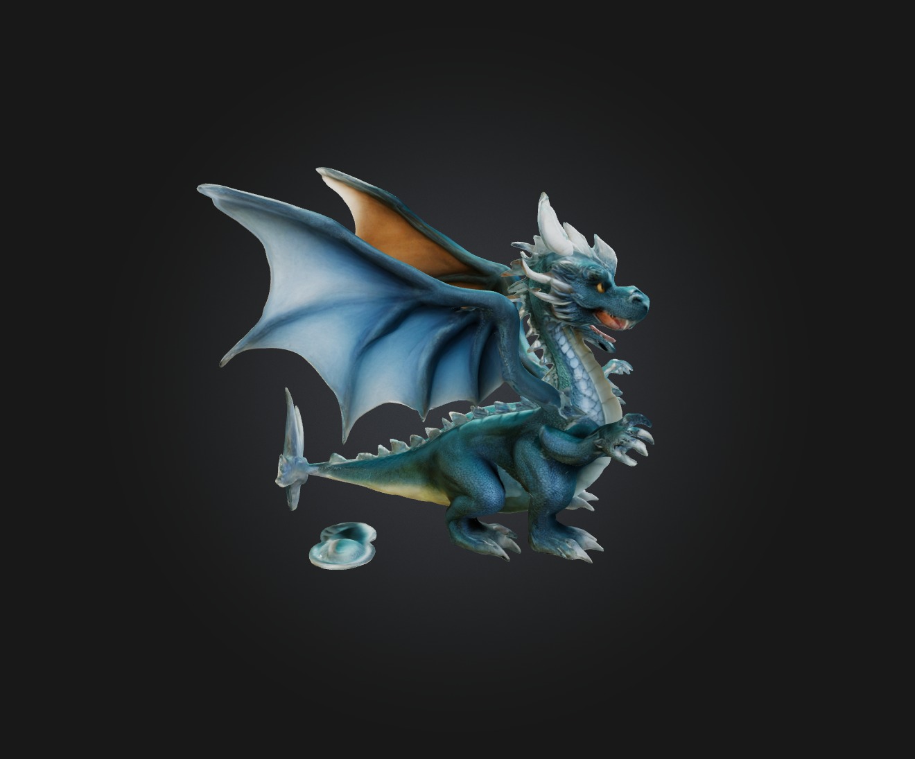Dragon Low-poly 3D model_4