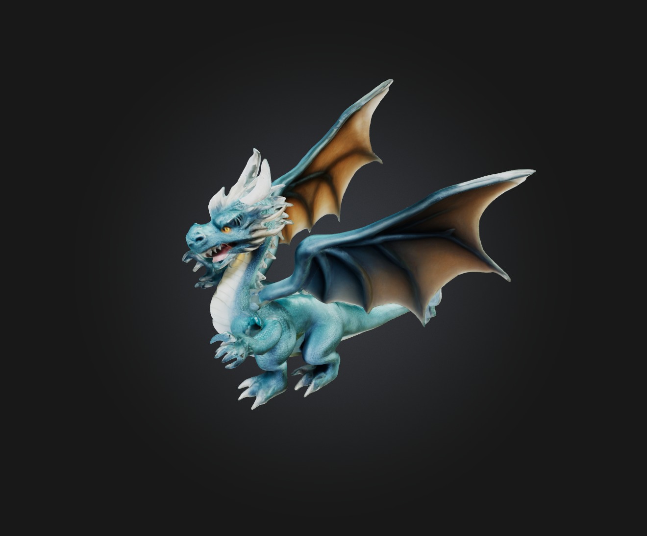 Dragon Low-poly 3D model_6