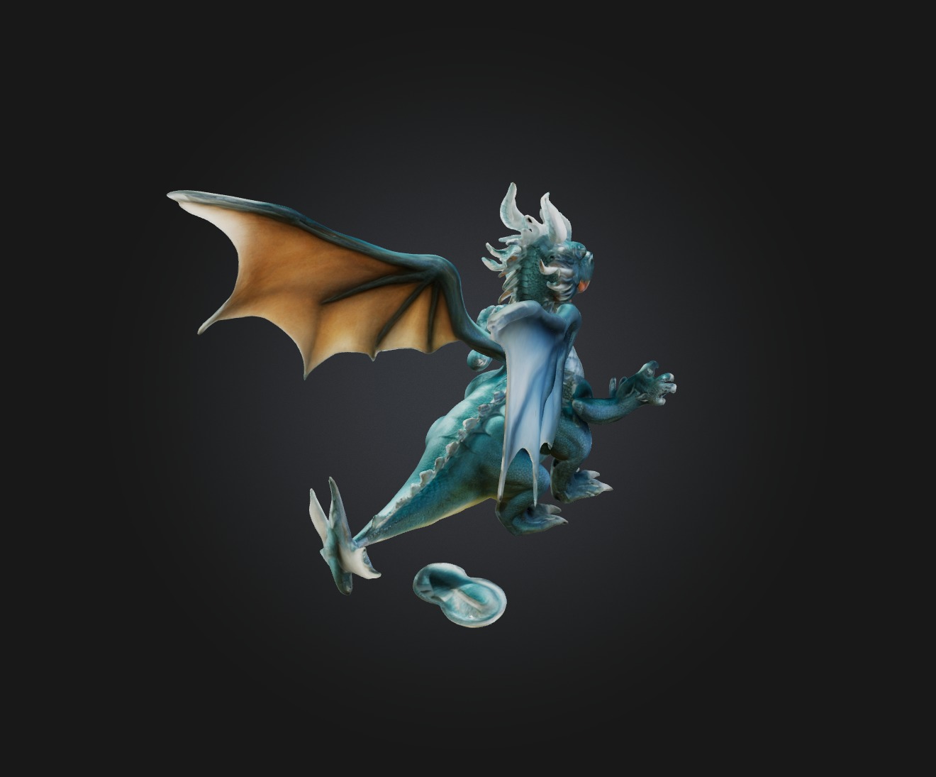 Dragon Low-poly 3D model_5