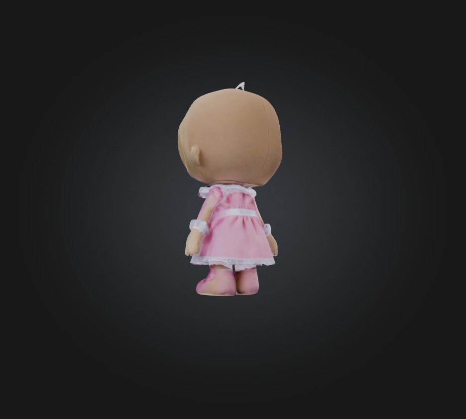doll toy 3 Low-poly 3D model_6