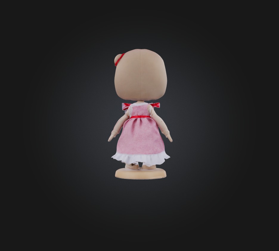 doll toy Low-poly 3D model_5
