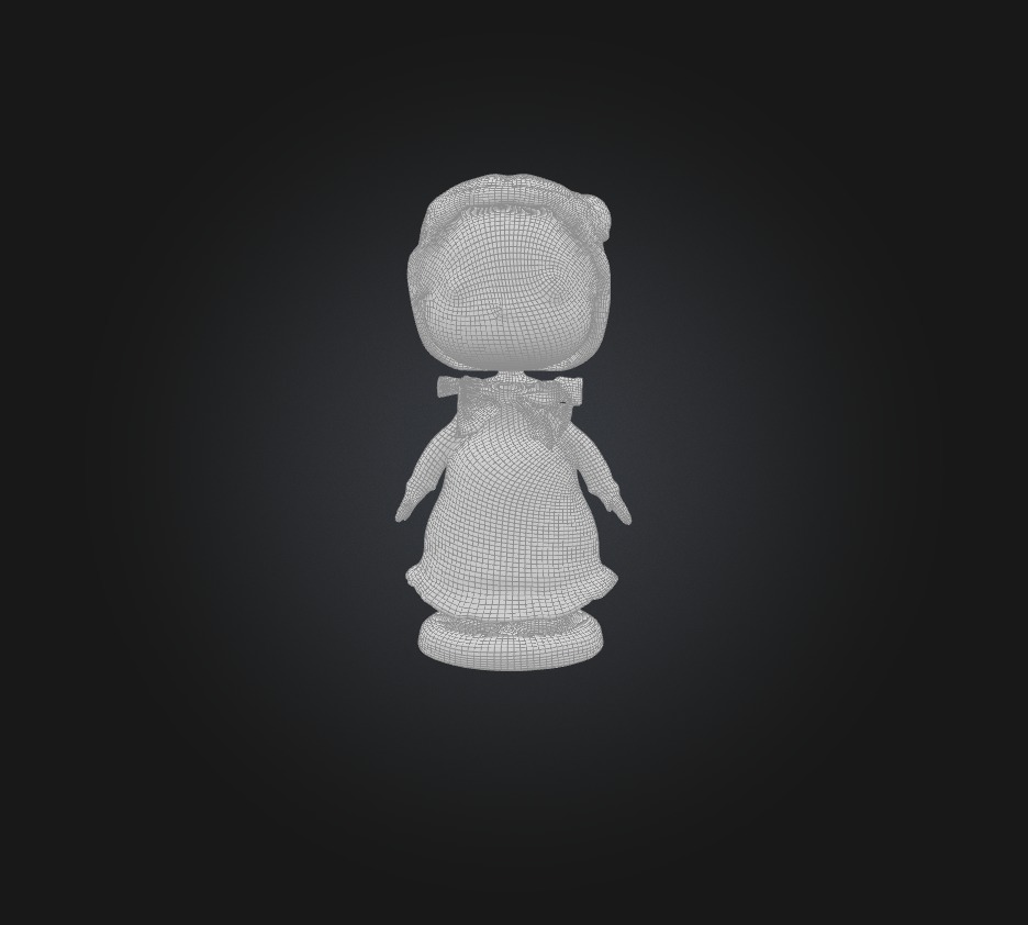 doll toy Low-poly 3D model_1