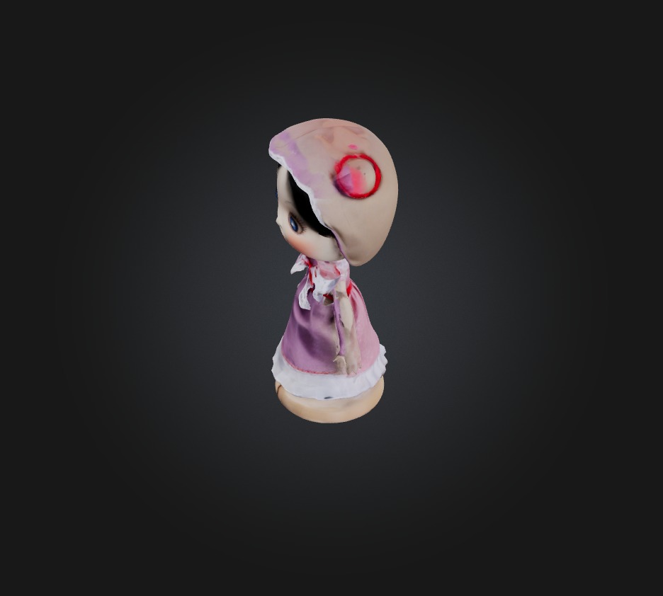 doll toy Low-poly 3D model_8