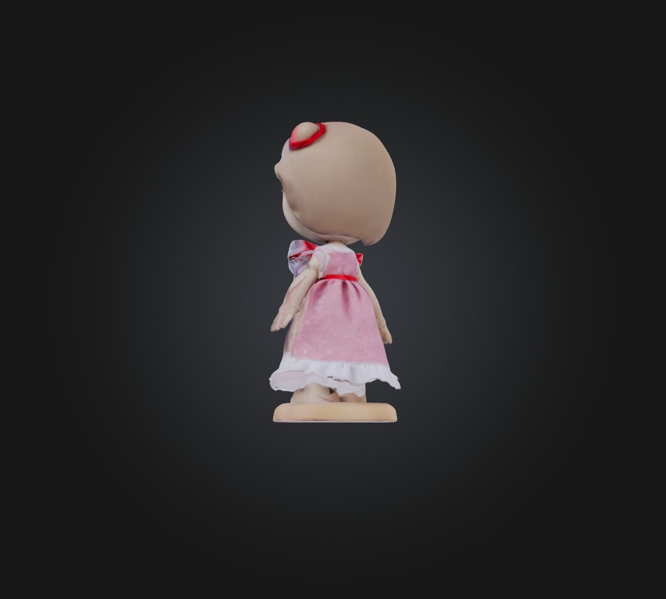 doll toy Low-poly 3D model_6