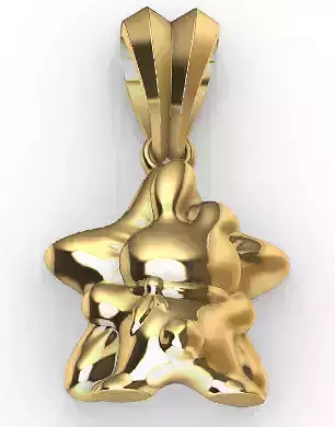 Hugging Star bunny Pendant