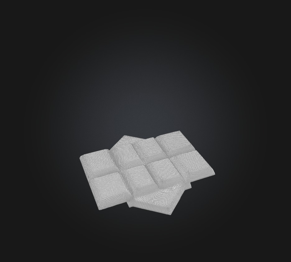 Chocolate 2 Low-poly 3D model_1