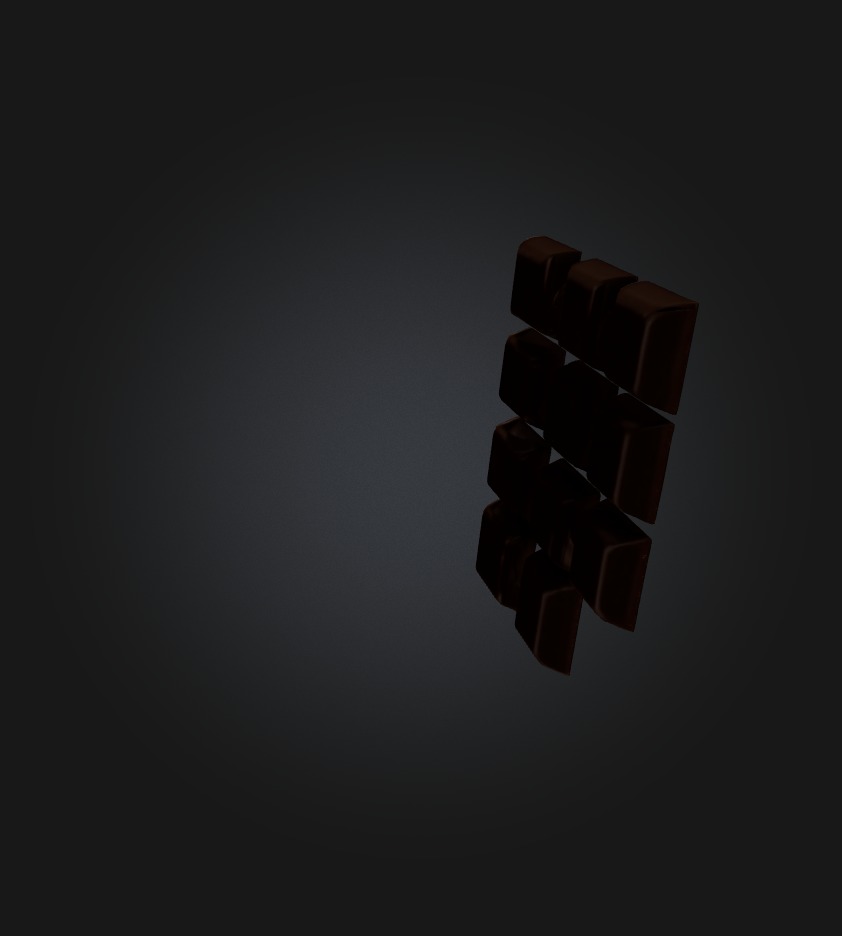 Chocolate Low-poly 3D model_2