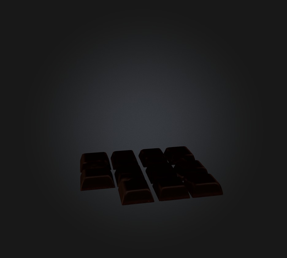 Chocolate Low-poly 3D model_3