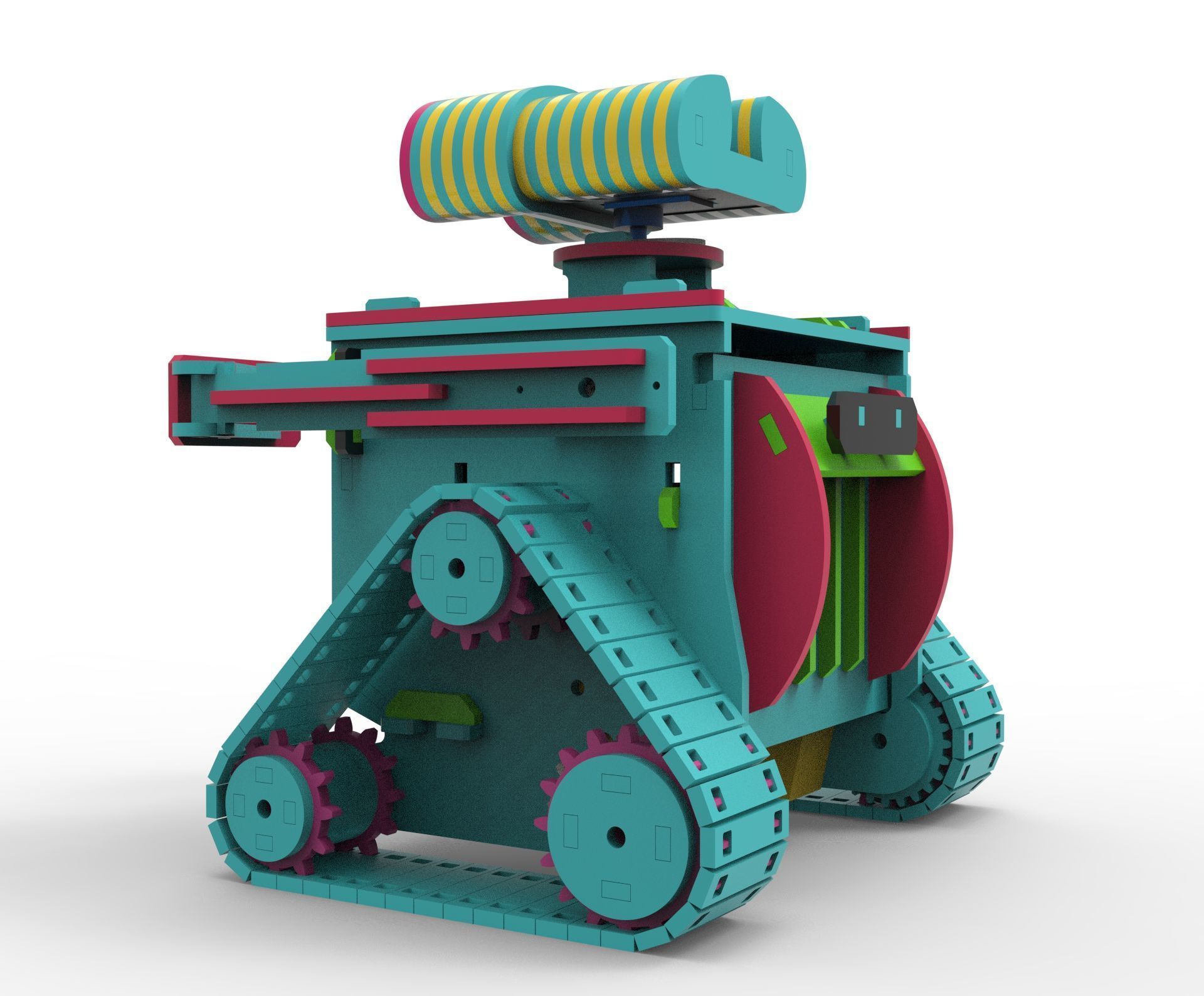 wall E Robot 3D print model_5