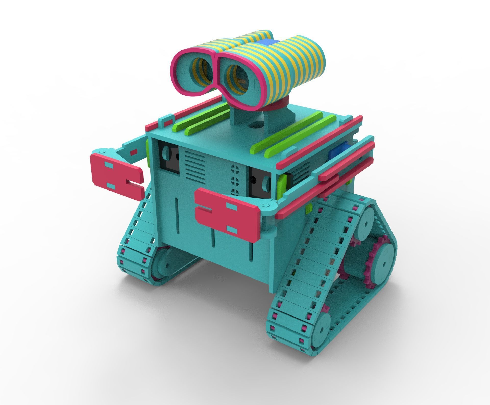 wall E Robot 3D print model_11