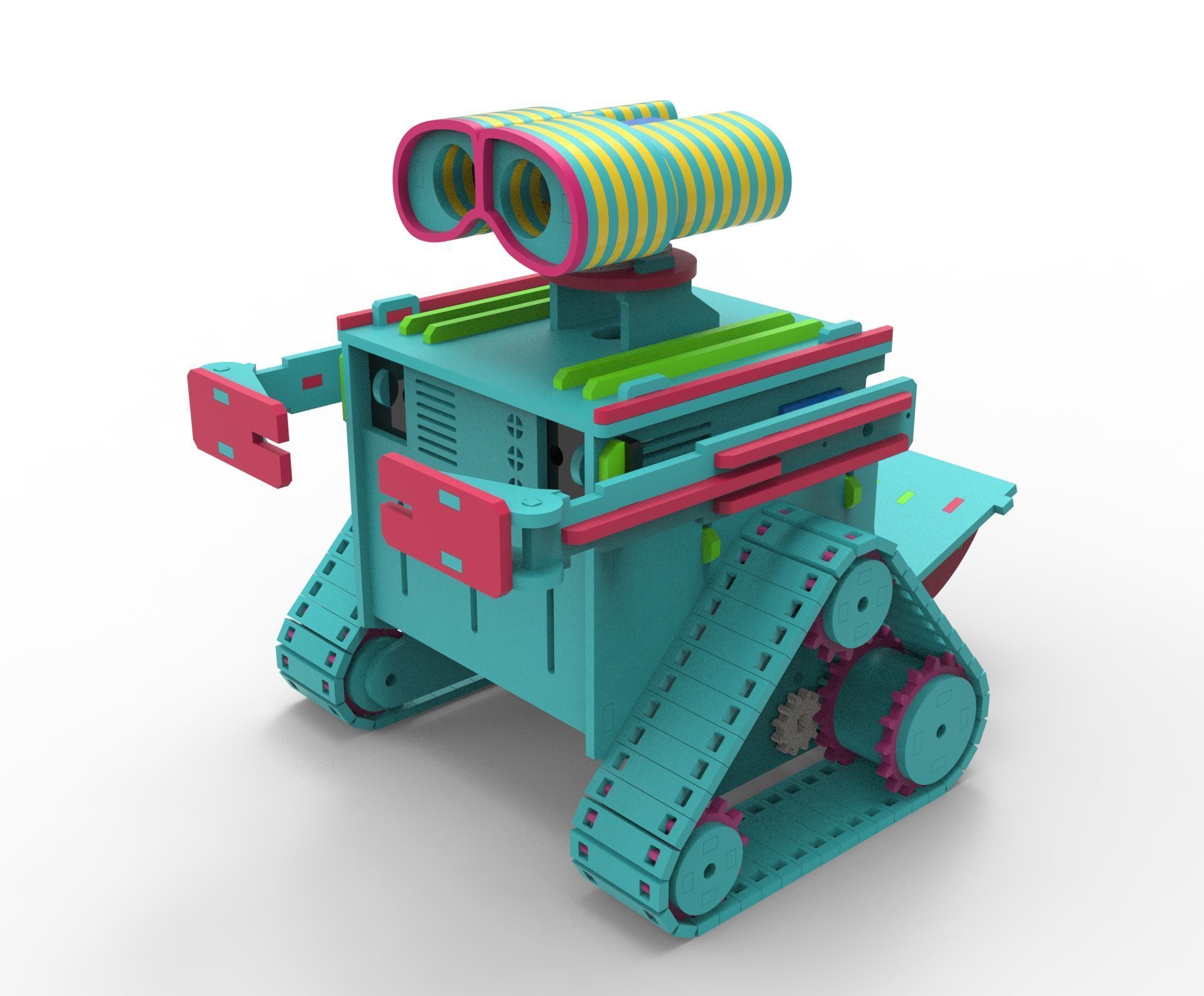 wall E Robot 3D print model_9