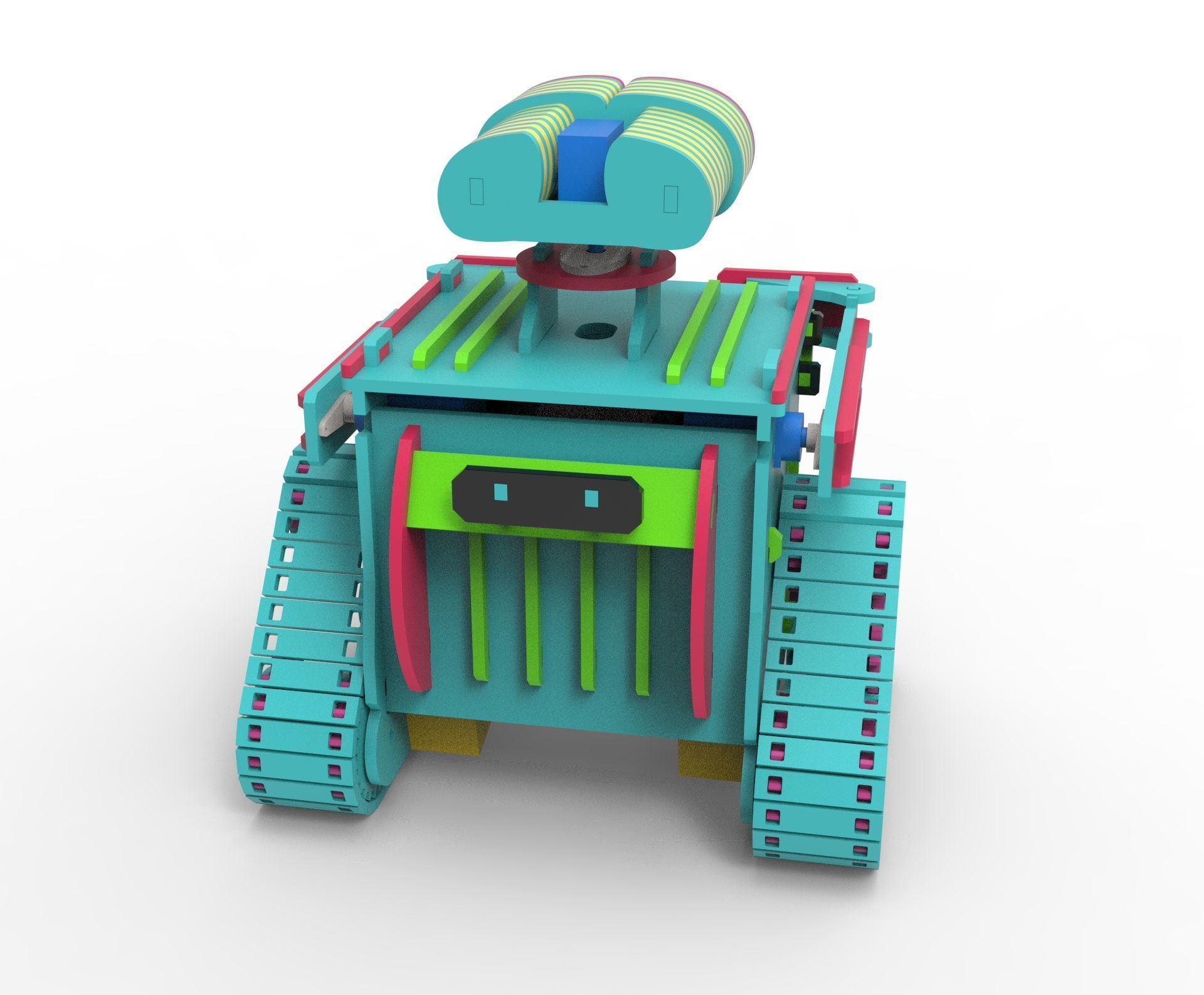 wall E Robot 3D print model_16