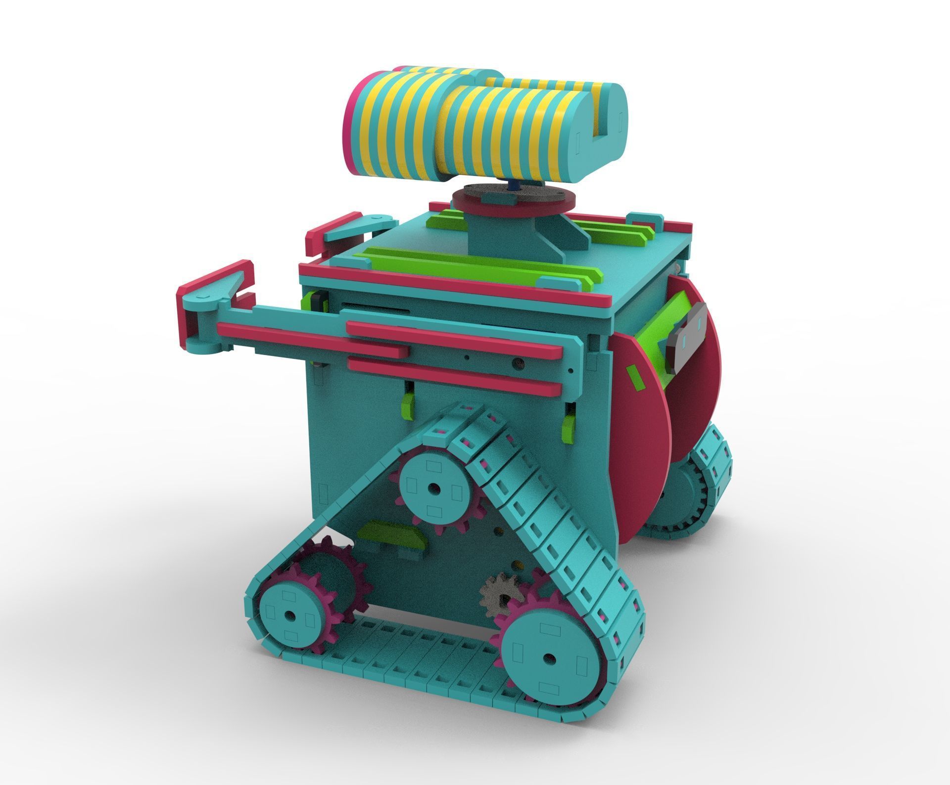 wall E Robot 3D print model_17