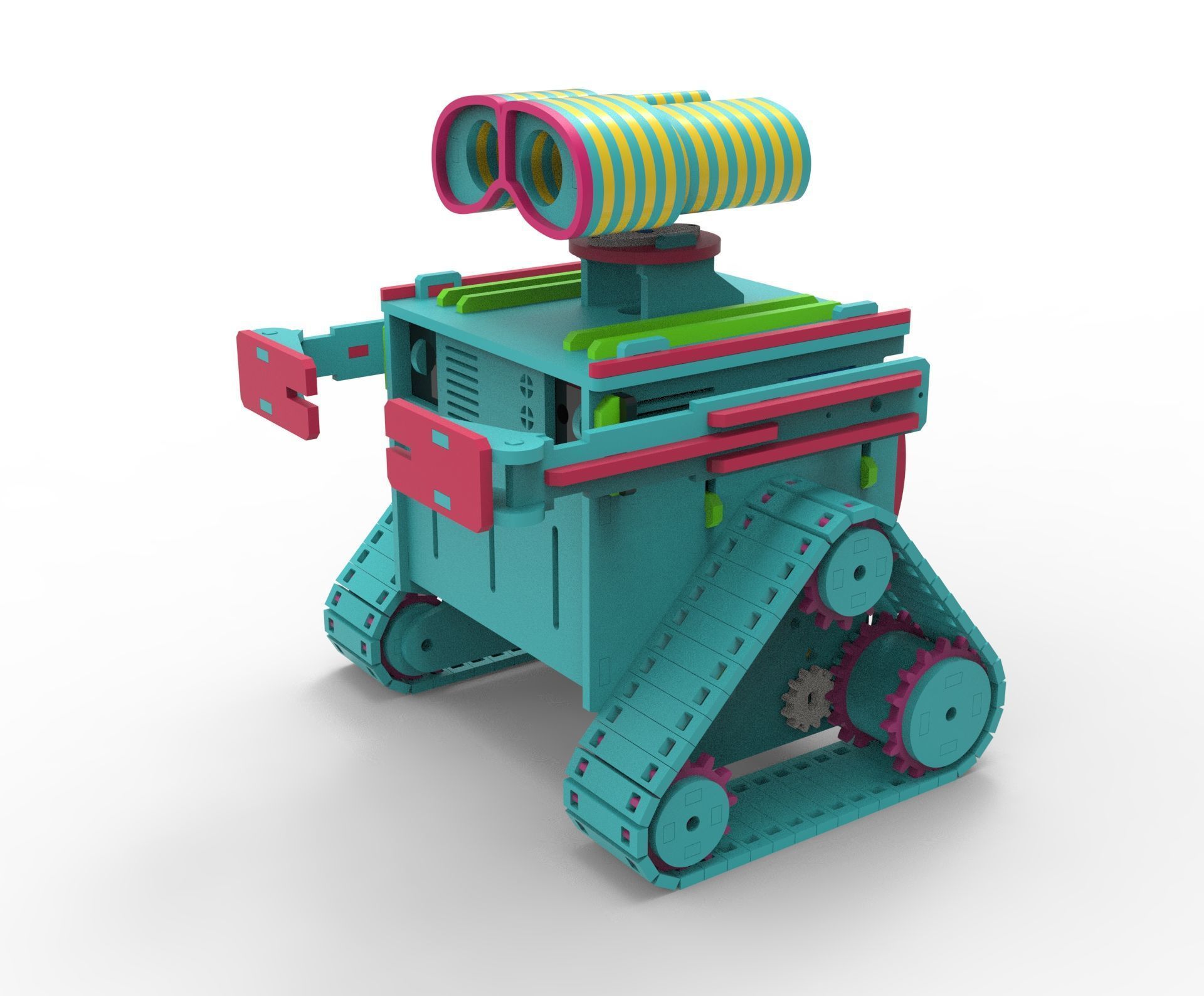 wall E Robot 3D print model_18