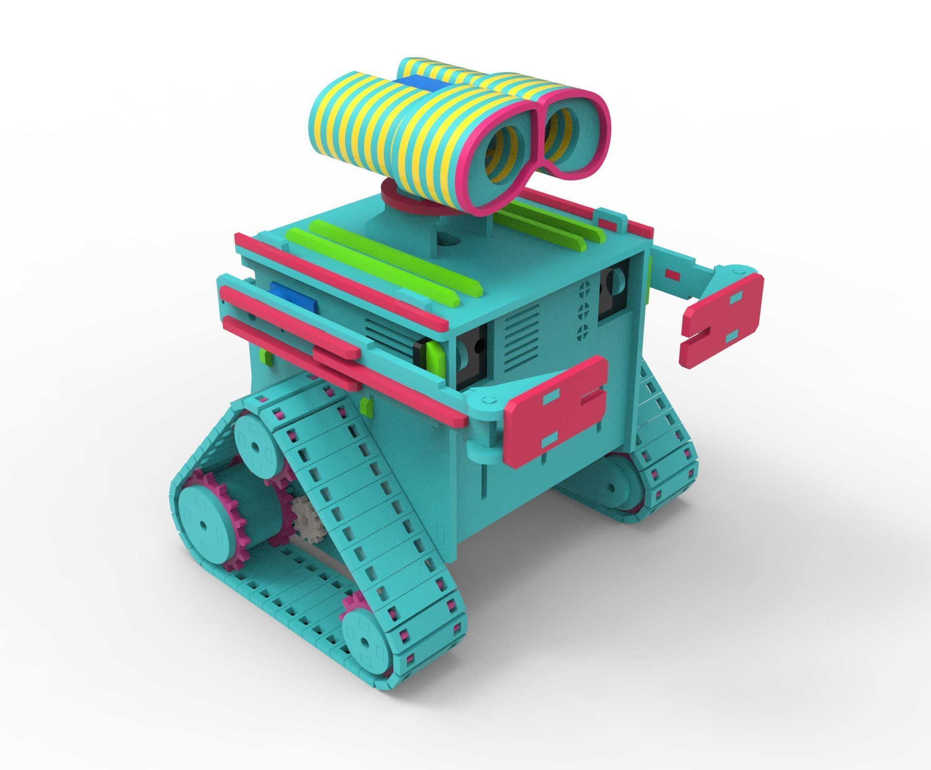 wall E Robot 3D print model_13