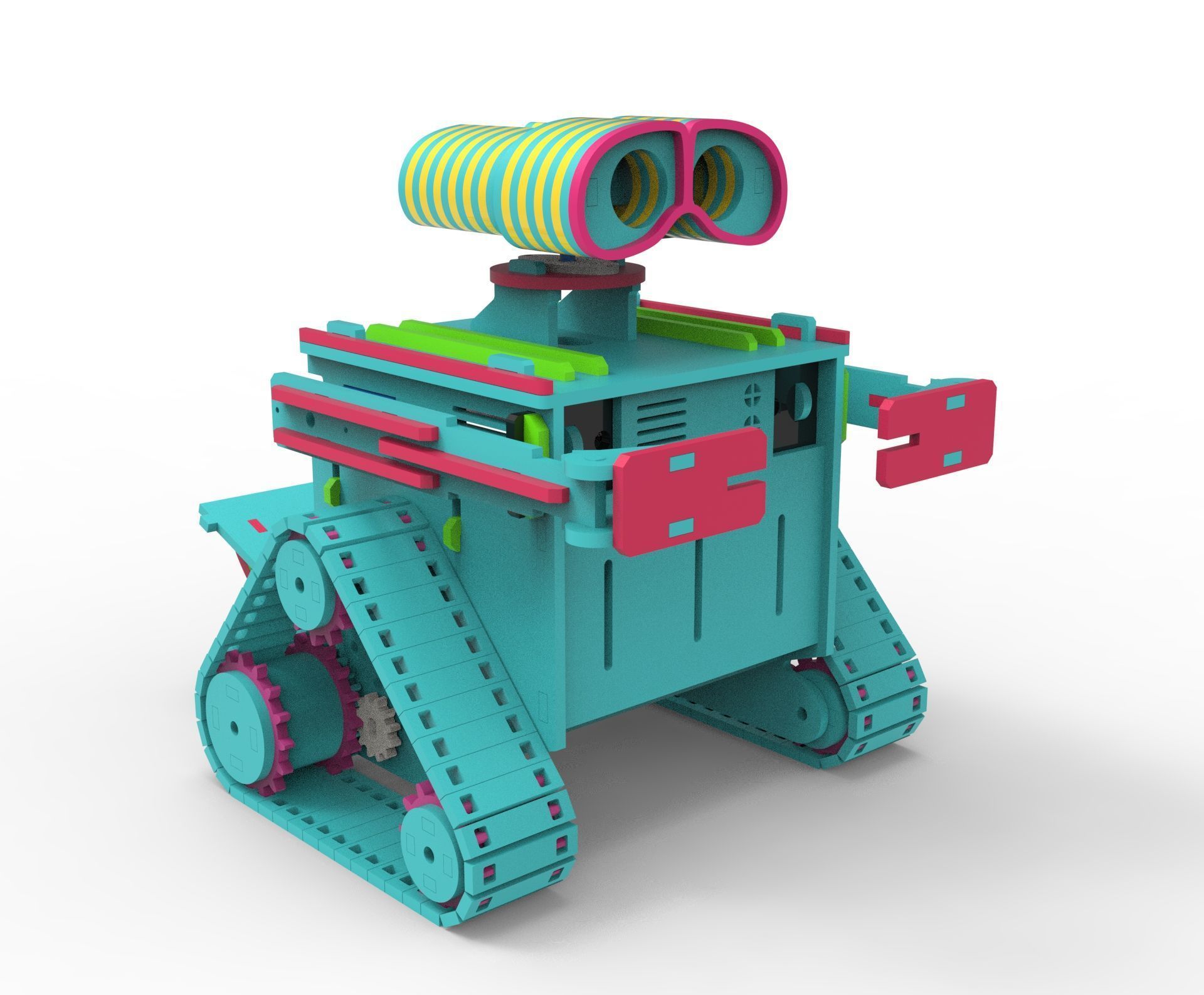 wall E Robot 3D print model_8
