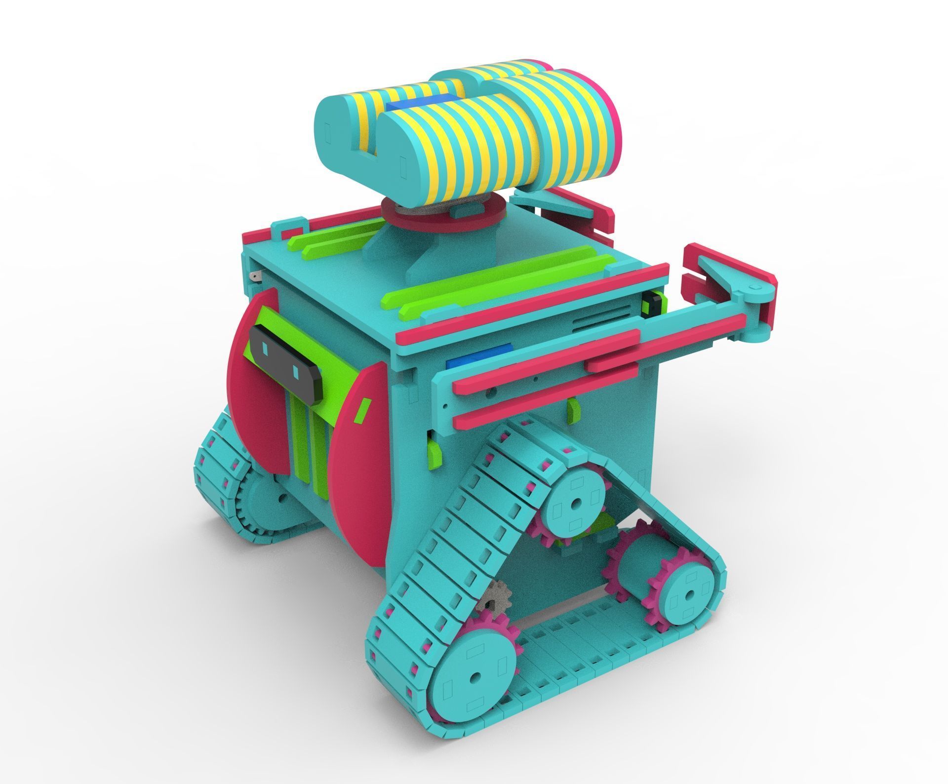 wall E Robot 3D print model_15