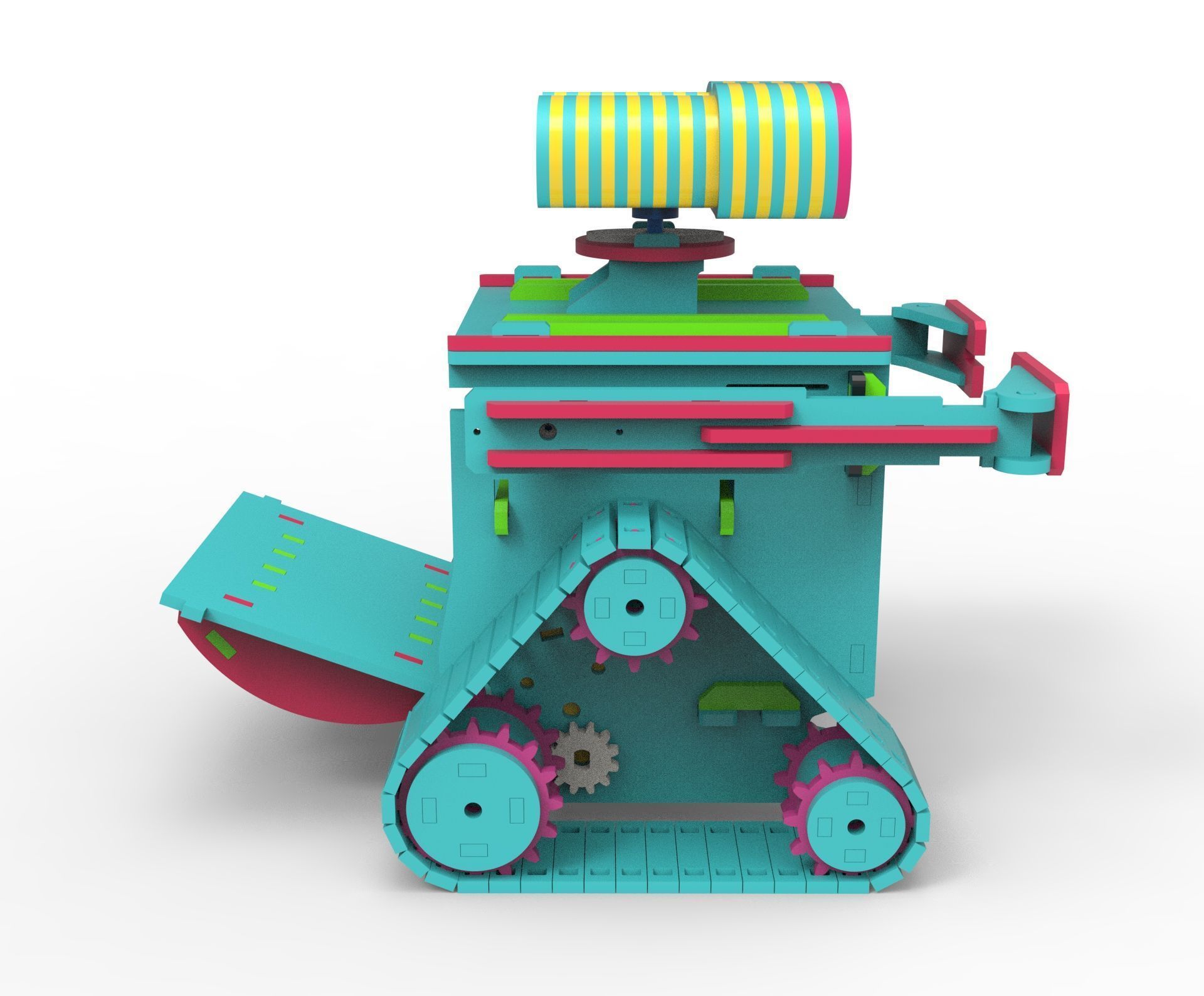 wall E Robot 3D print model_7