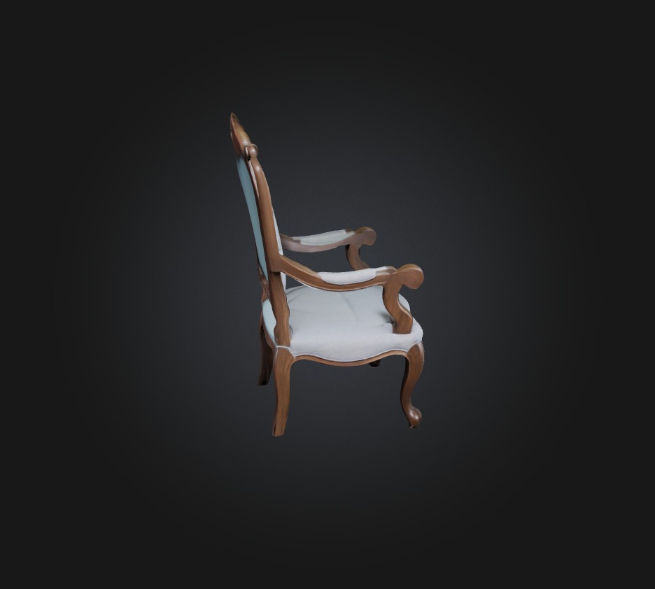 chair  Low-poly 3D model_4