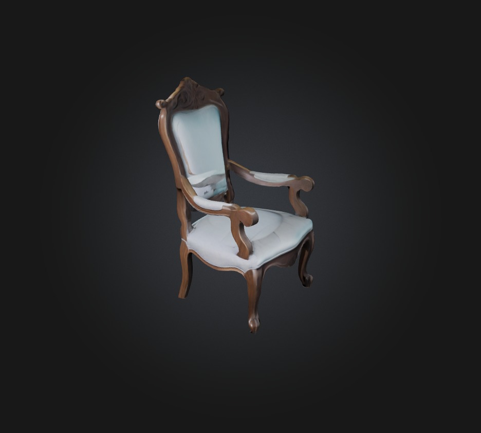 chair  Low-poly 3D model_3