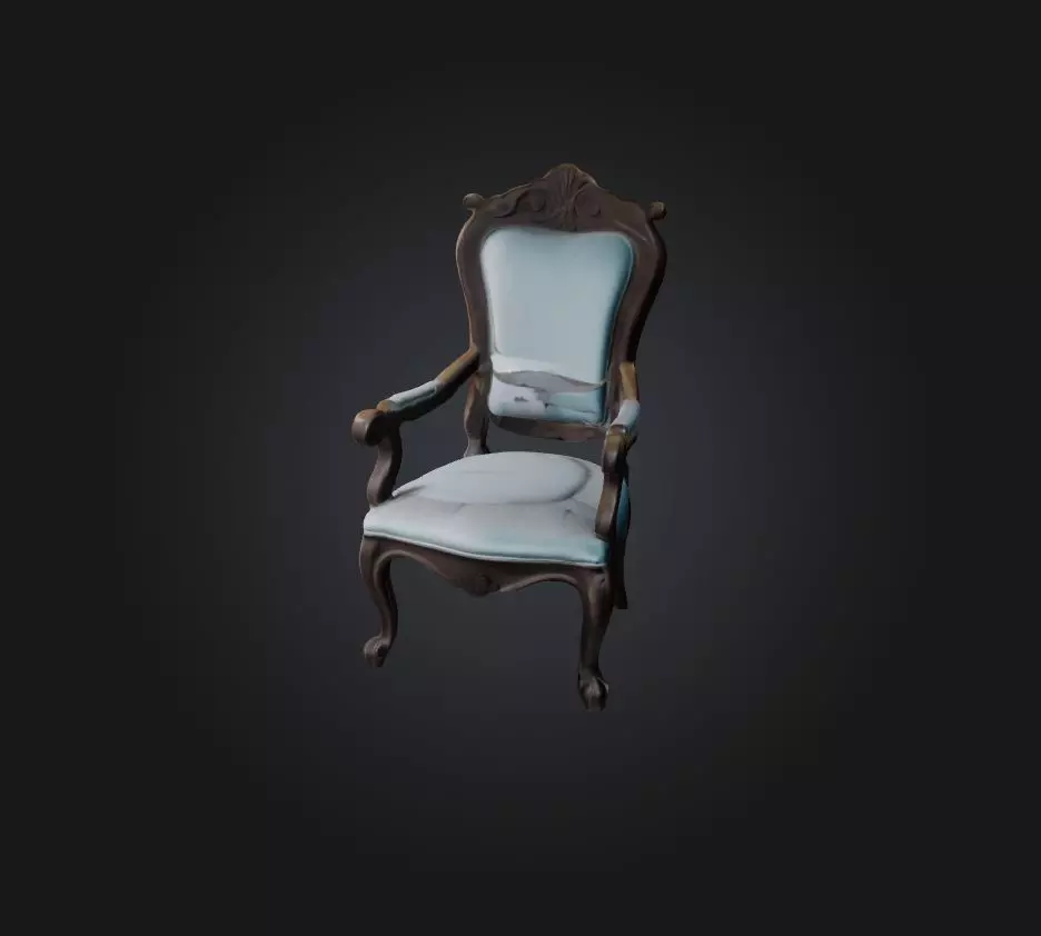 chair  Low-poly 3D model_0