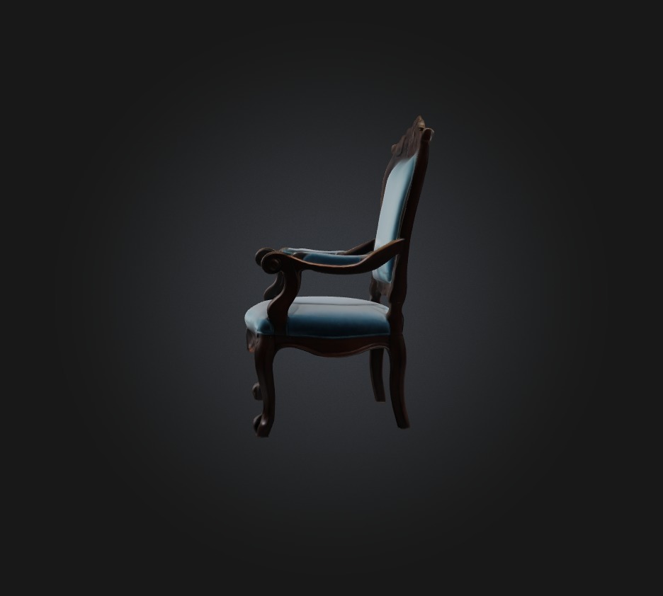 chair  Low-poly 3D model_7