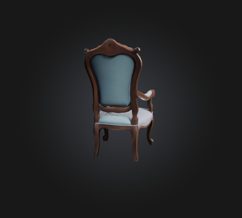 chair  Low-poly 3D model_5