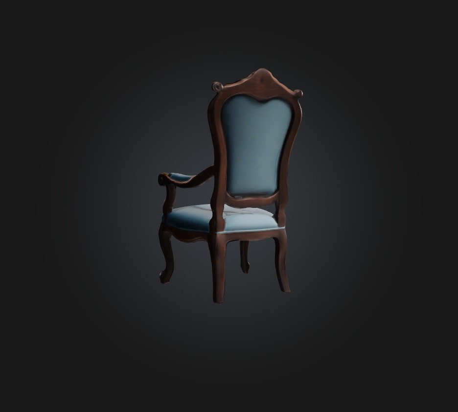 chair  Low-poly 3D model_6