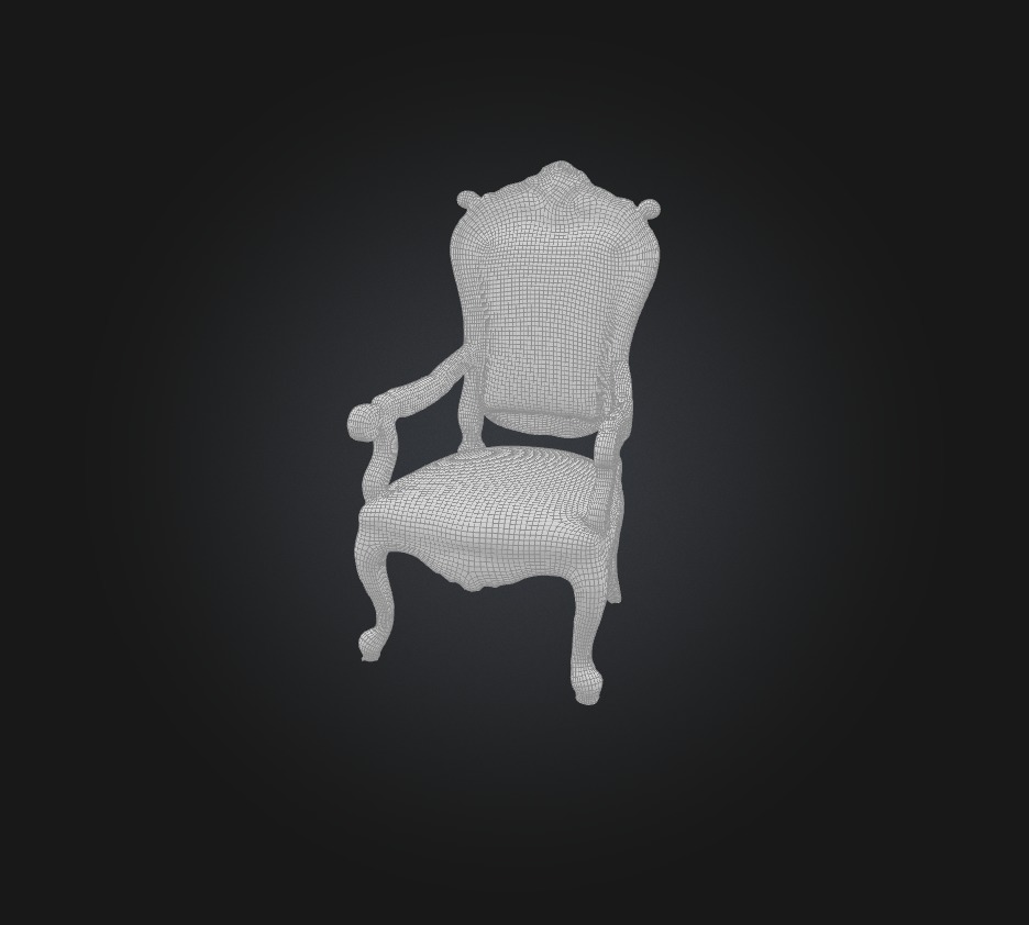 chair  Low-poly 3D model_1