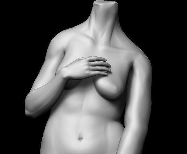 female statue 3d model Low-poly 3D print model
