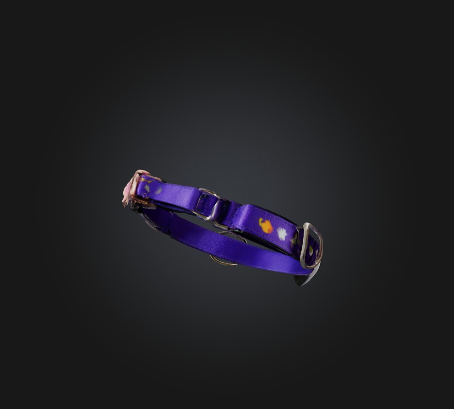cat collar Low-poly 3D model_4