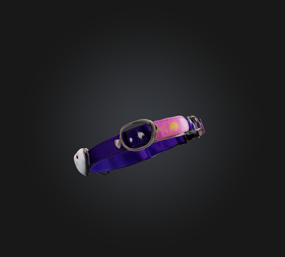 cat collar Low-poly 3D model_7