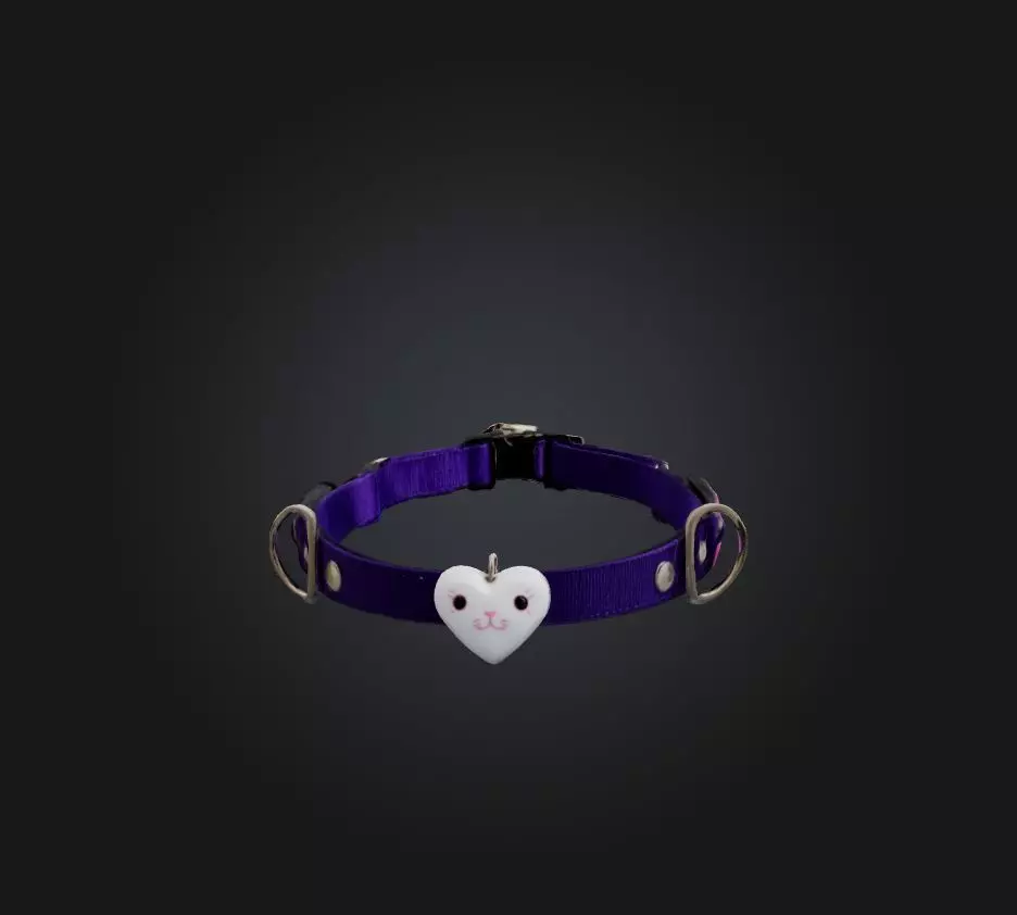 cat collar Low-poly 3D model_0