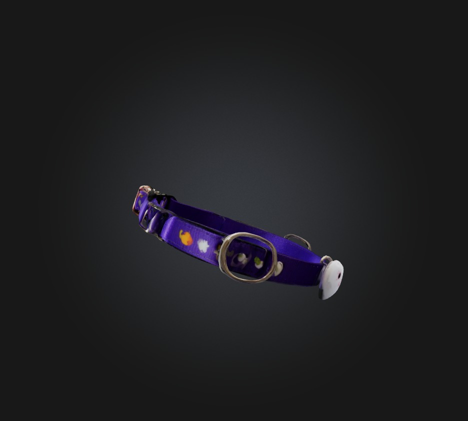cat collar Low-poly 3D model_3