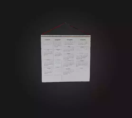 Calendar Low-poly 3D model