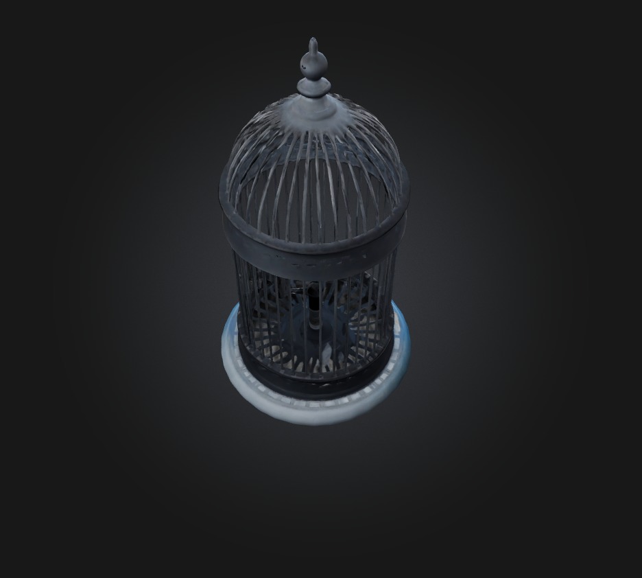 cage model Low-poly 3D model_8