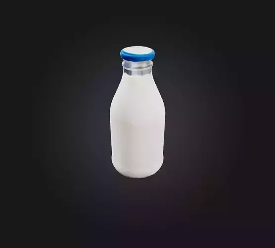 Bottle Milk  Low-poly 3D model