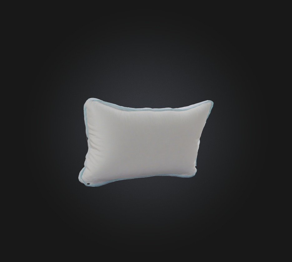bed pillow 2 Low-poly 3D model_6