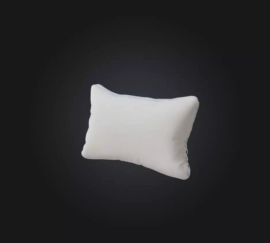 bed pillow 2 Low-poly 3D model_0