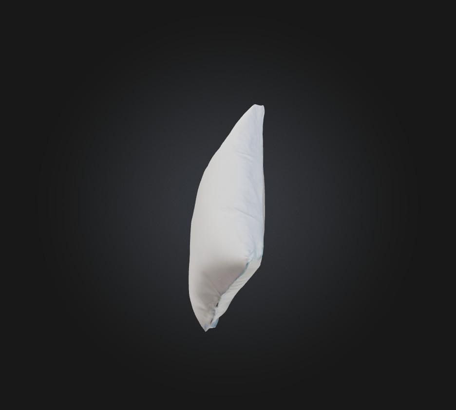 bed pillow 2 Low-poly 3D model_8