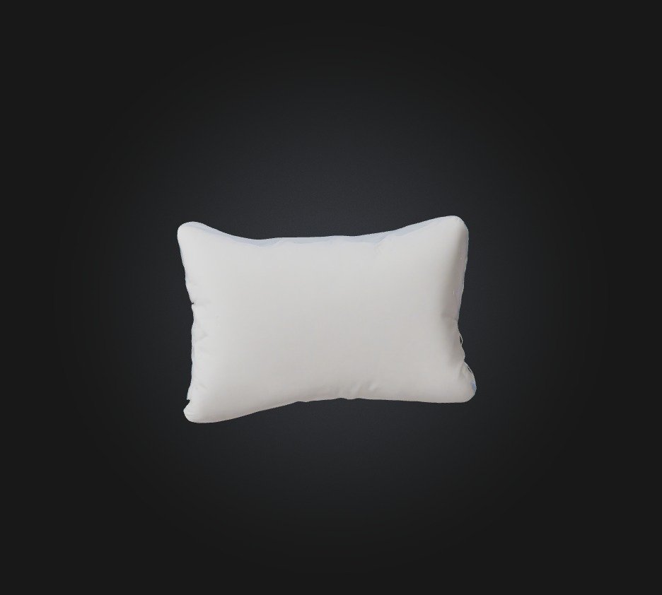 bed pillow 2 Low-poly 3D model_2