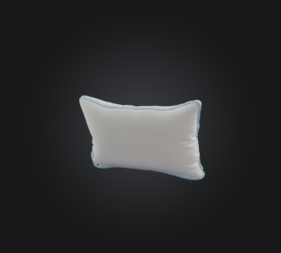 bed pillow 2 Low-poly 3D model_5