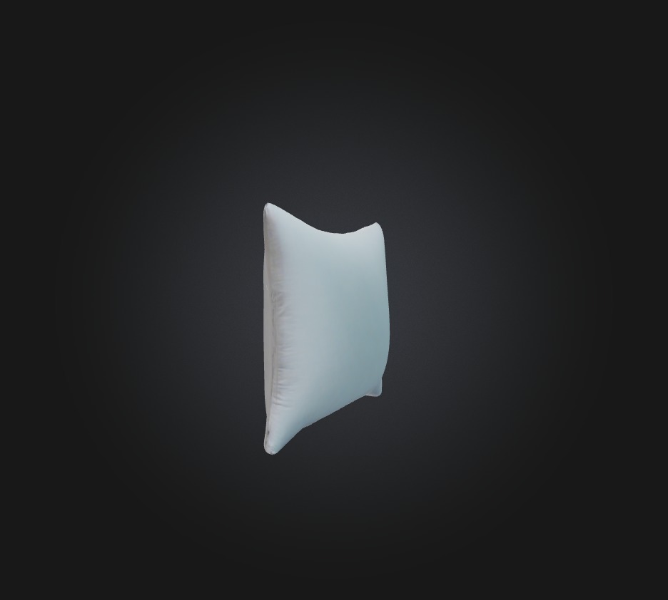 bed pillow Low-poly 3D model_7