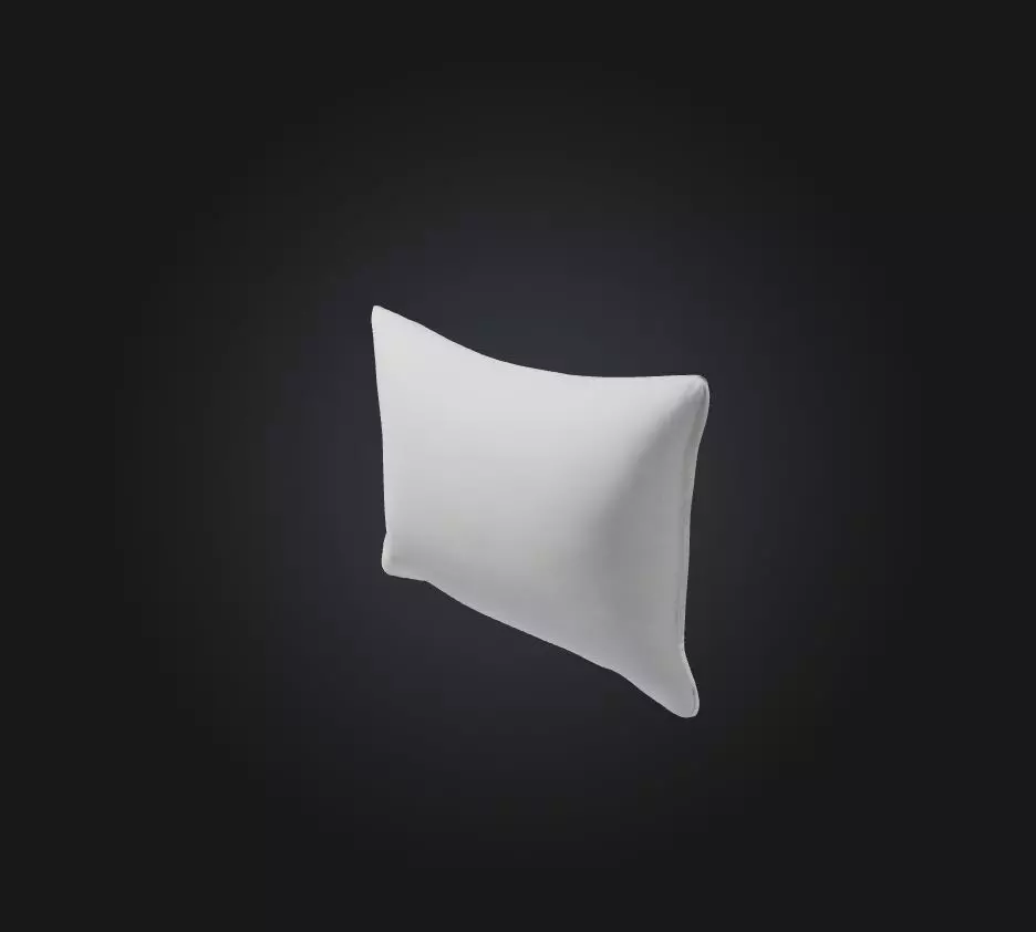 bed pillow Low-poly 3D model_0