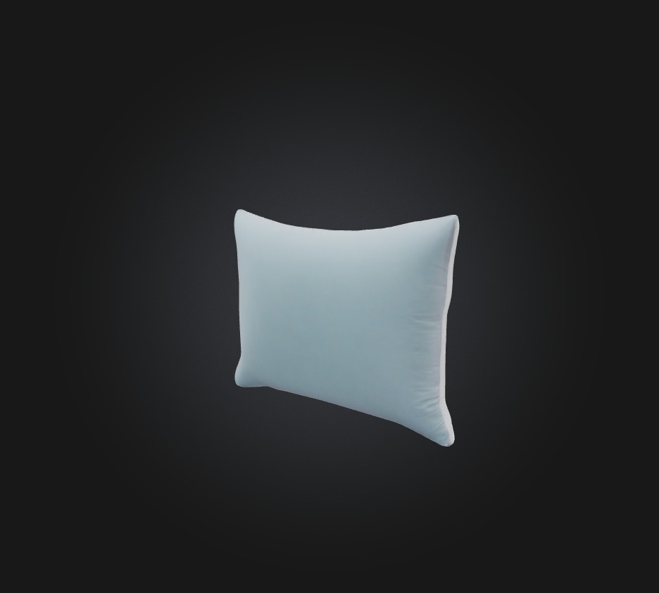 bed pillow Low-poly 3D model_5