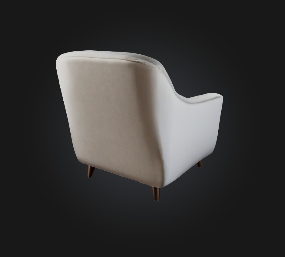 armchair Low-poly 3D model_5