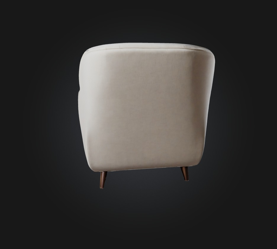 armchair Low-poly 3D model_6